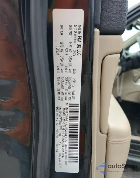 2015 Jeep Grand Cherokee Limited from USA, damaged, VIN 1C4RJEBG7FC815668